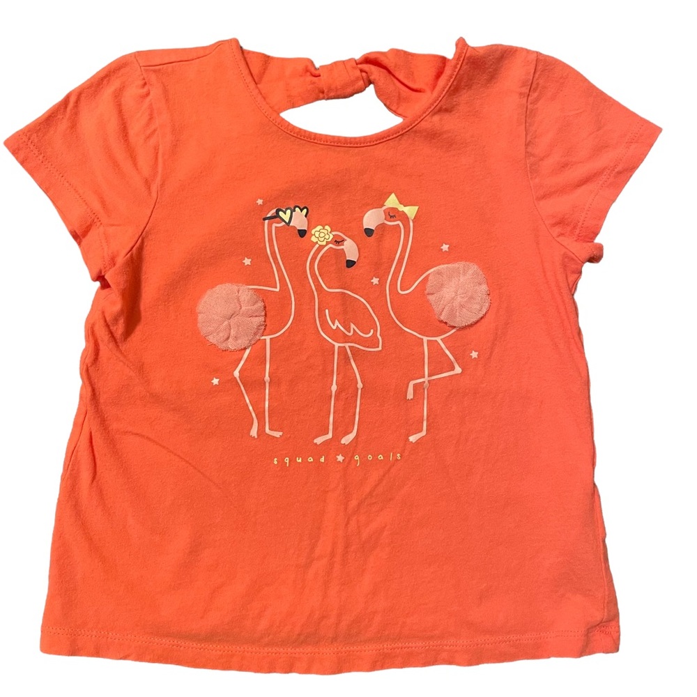 Gap girls melon flamingo tee, sz 5 years.